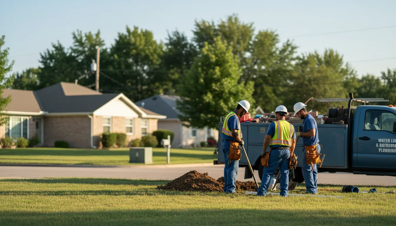 Residential water line and bathroom plumbing service in Young, AZ